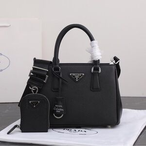 Prada Black Leather Handbag Set